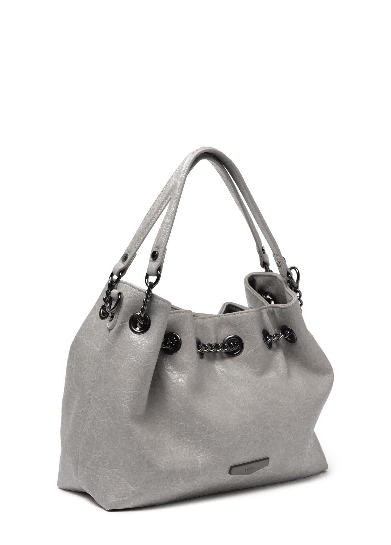 Bolsa Bucket Bag Steph Ellus Cinza Claro