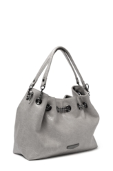 Bolsa Bucket Bag Steph Ellus Cinza Claro