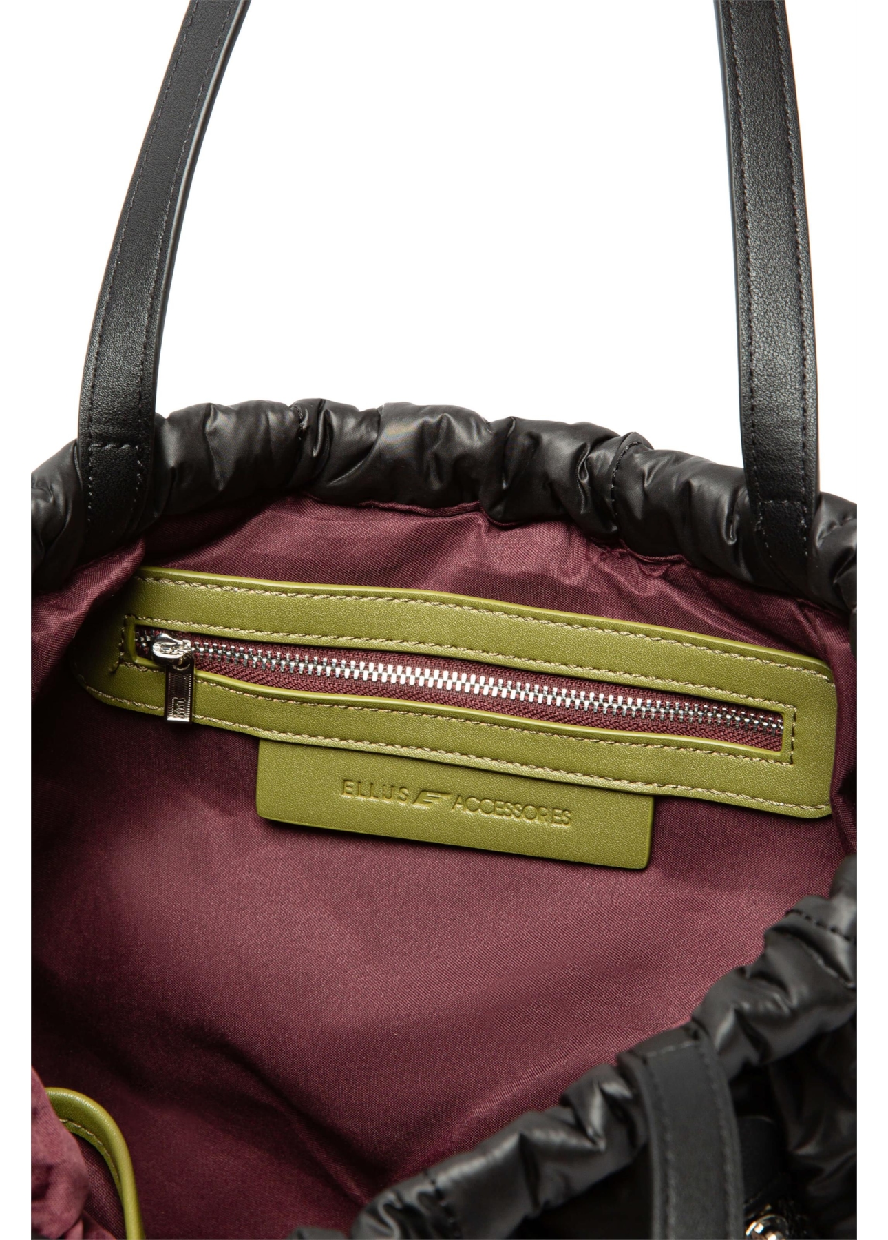 Bolsa Bucket Nylon Puffer Ellus Preto