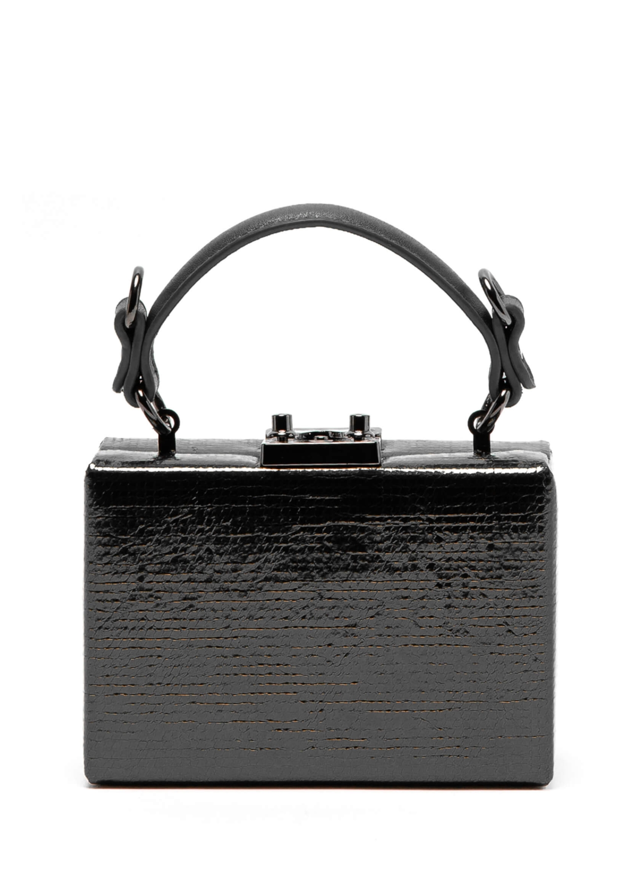 Bolsa Clutch Metal Detail Ellus Preto