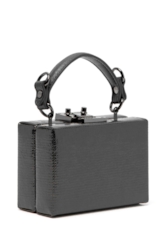 Bolsa Clutch Metal Detail Ellus Preto