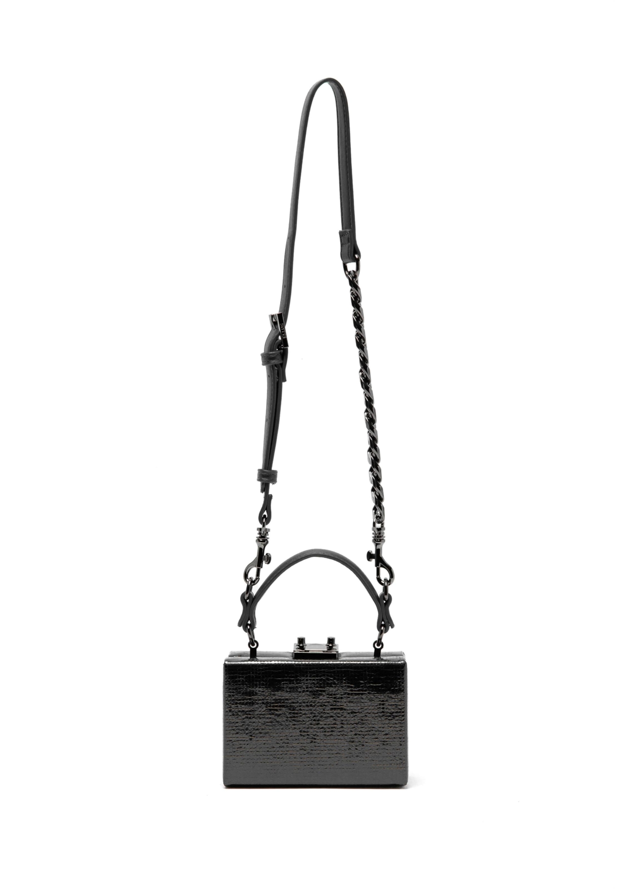 Bolsa Clutch Metal Detail Ellus Preto