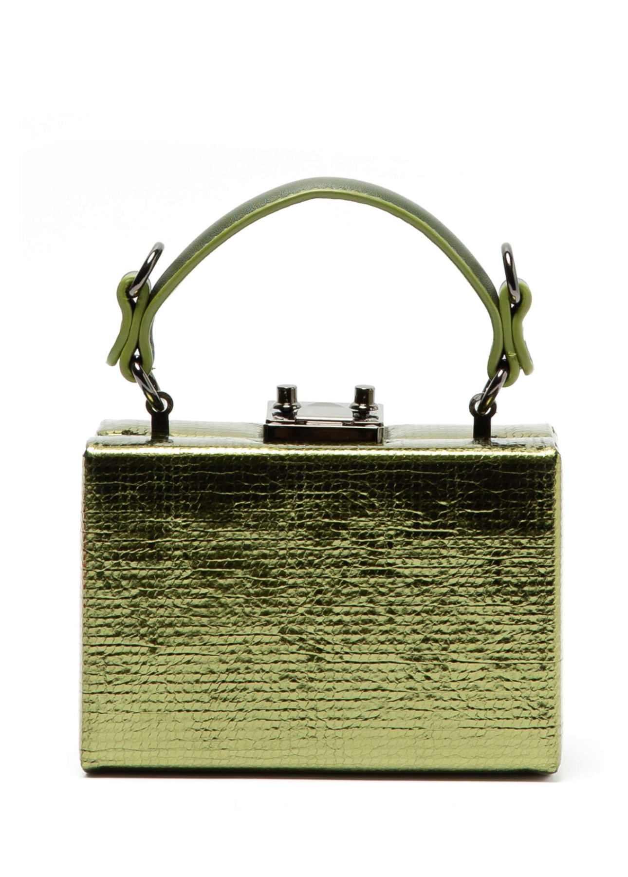 Bolsa Clutch Metal Detail Ellus Verde Oliva