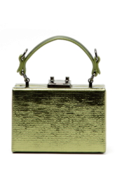 Bolsa Clutch Metal Detail Ellus Verde Oliva