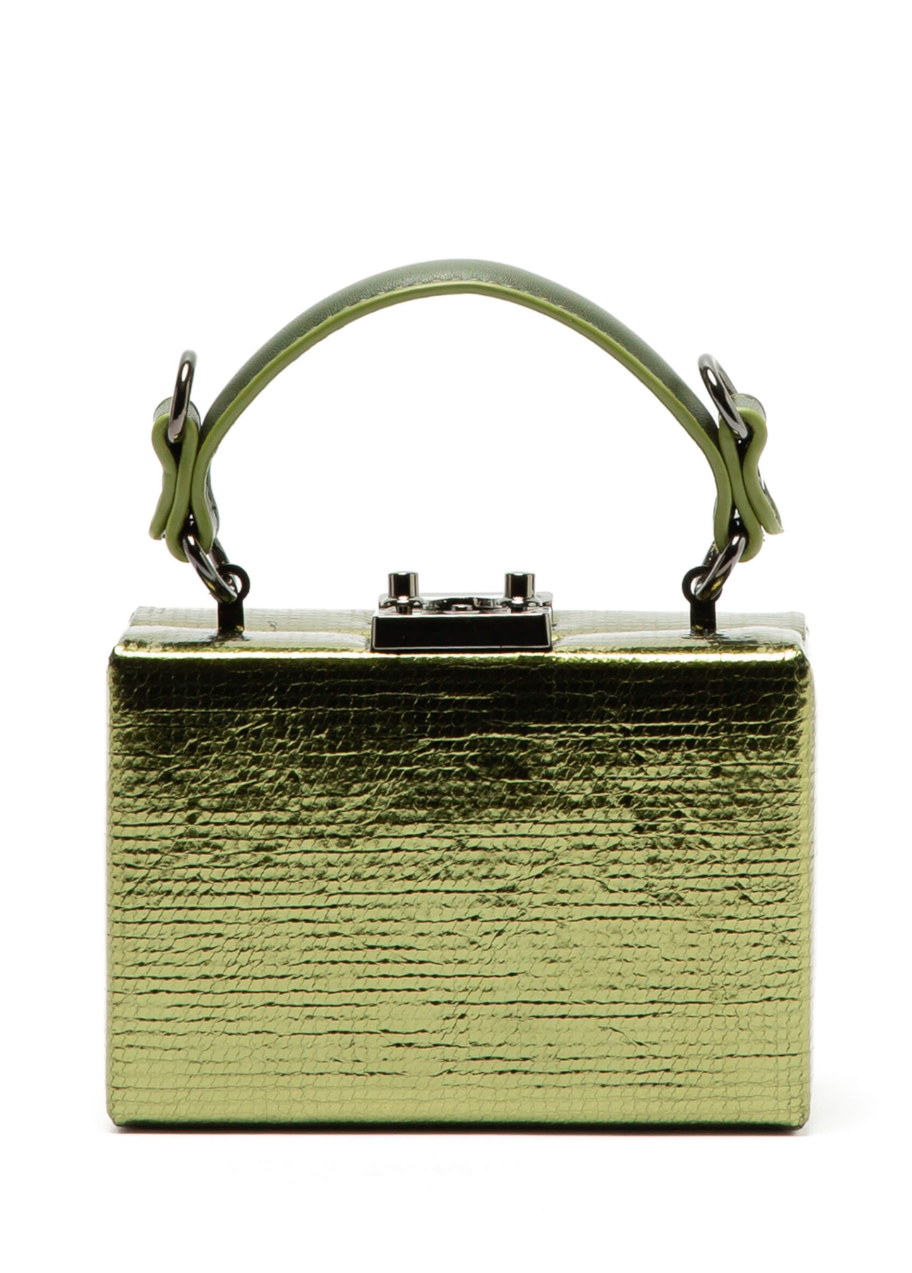 Bolsa Clutch Metal Detail Ellus Verde Oliva