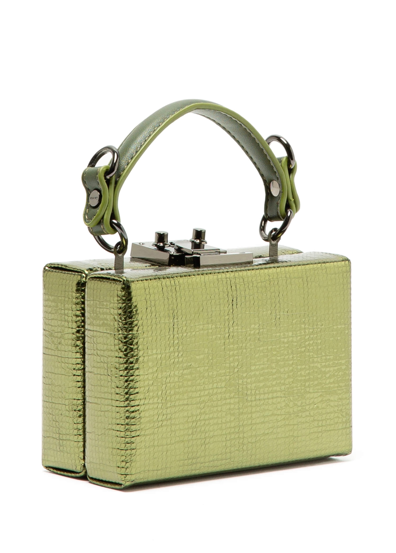 Bolsa Clutch Metal Detail Ellus Verde Oliva