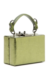 Bolsa Clutch Metal Detail Ellus Verde Oliva