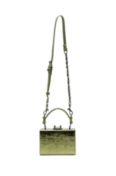 Bolsa Clutch Metal Detail Ellus Verde Oliva