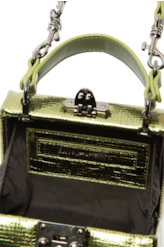 Bolsa Clutch Metal Detail Ellus Verde Oliva
