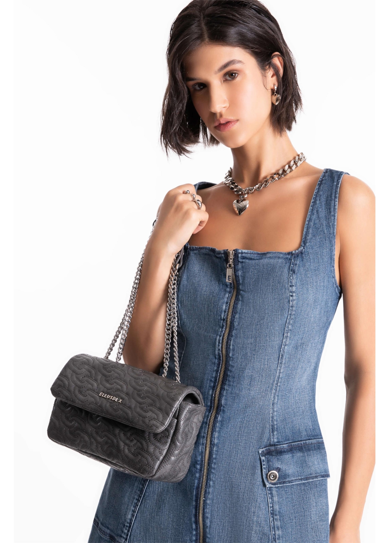 Bolsa Crossbody Avril Ellus Grafite