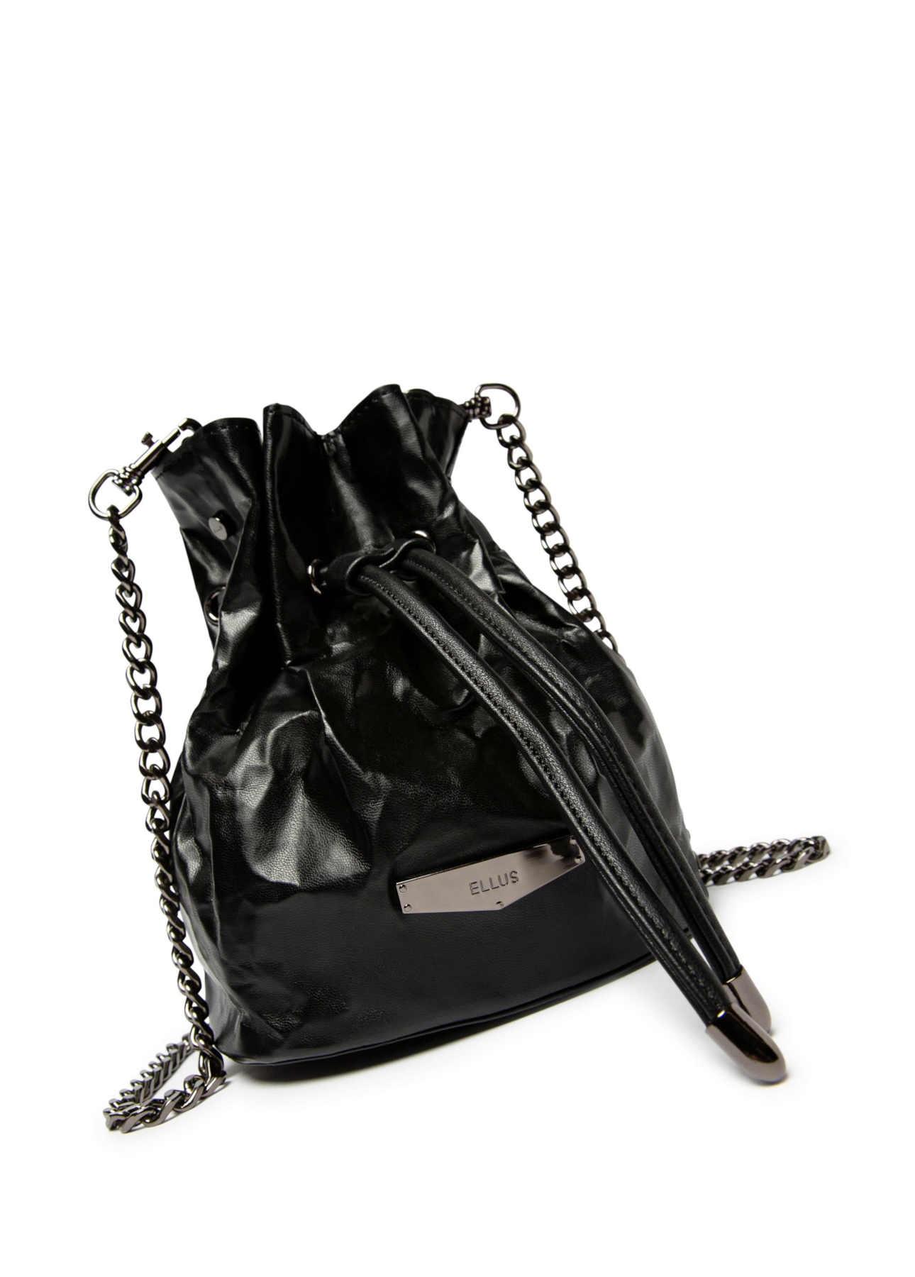 Bolsa Crossbody Bag Hera Techno Leather Ellus Preto