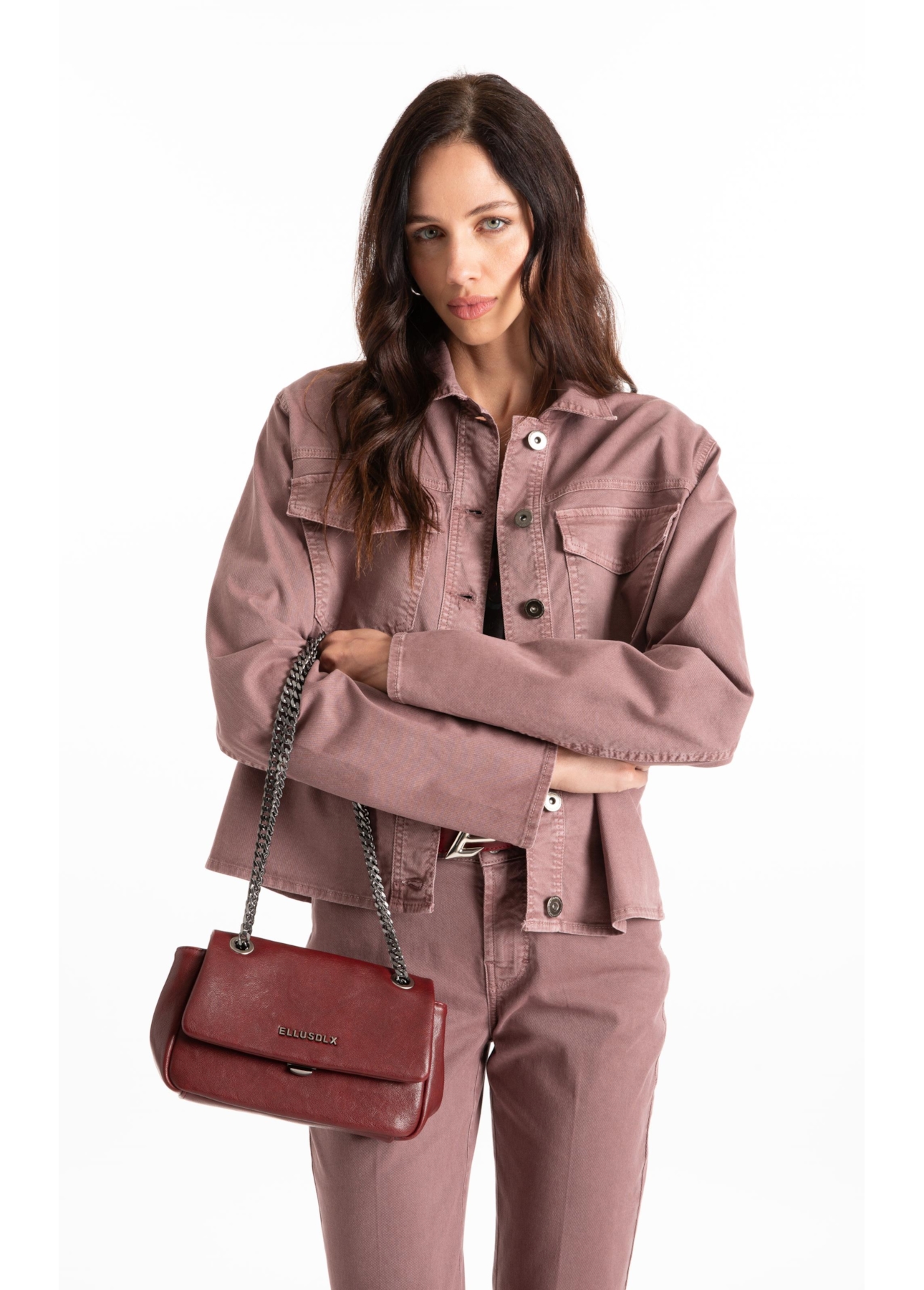 Bolsa Crossbody Millie Ellus Bordeaux