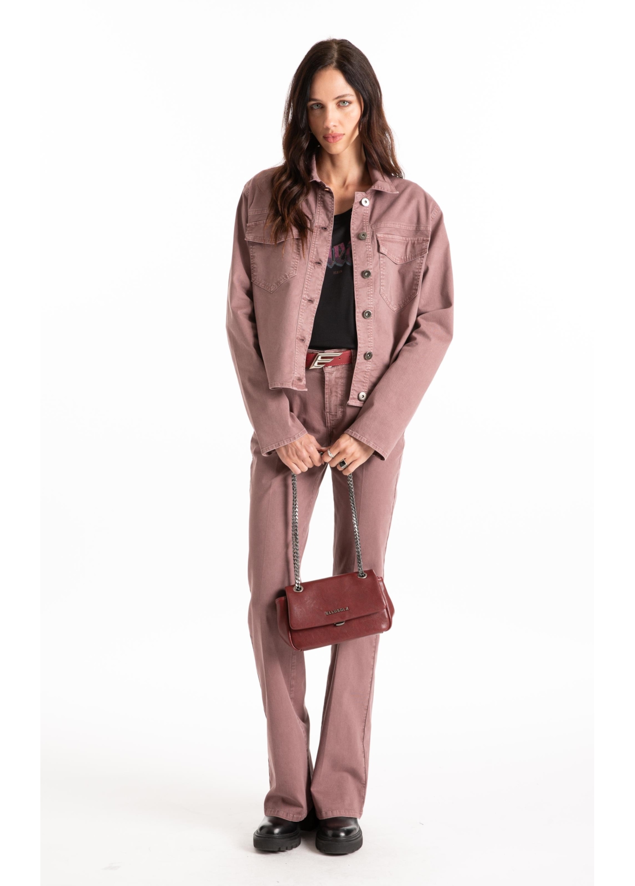 Bolsa Crossbody Millie Ellus Bordeaux