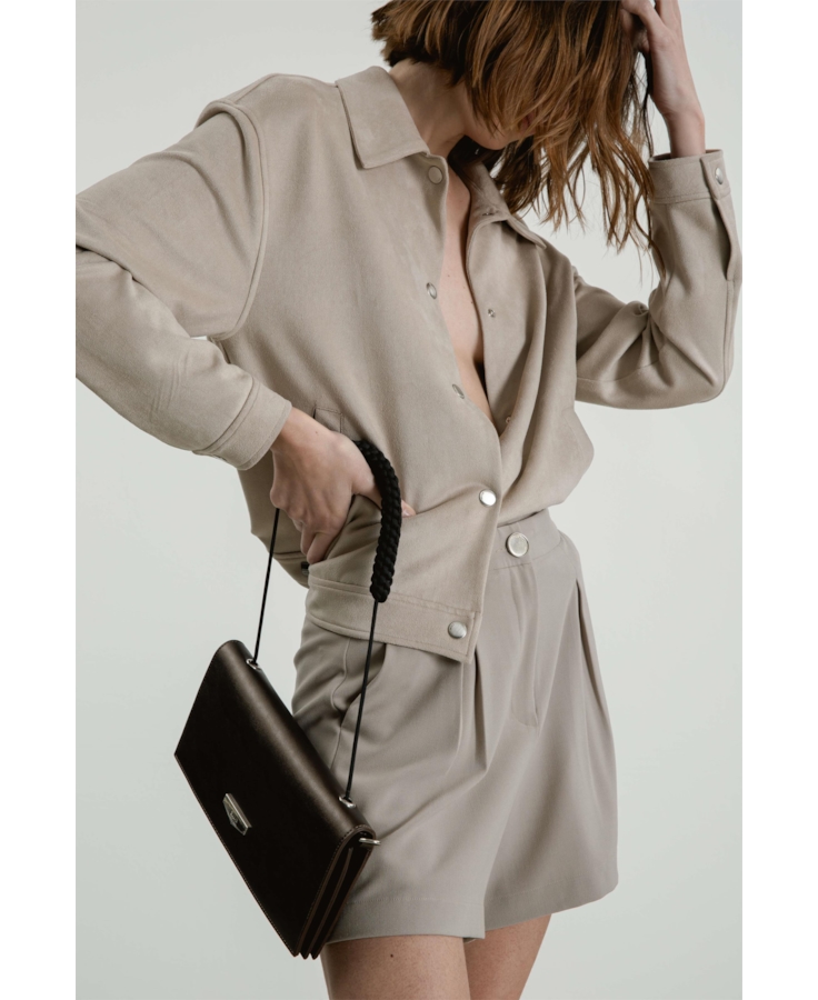 Bolsa Crossbody Mininal Bag Ellus Dark Brown