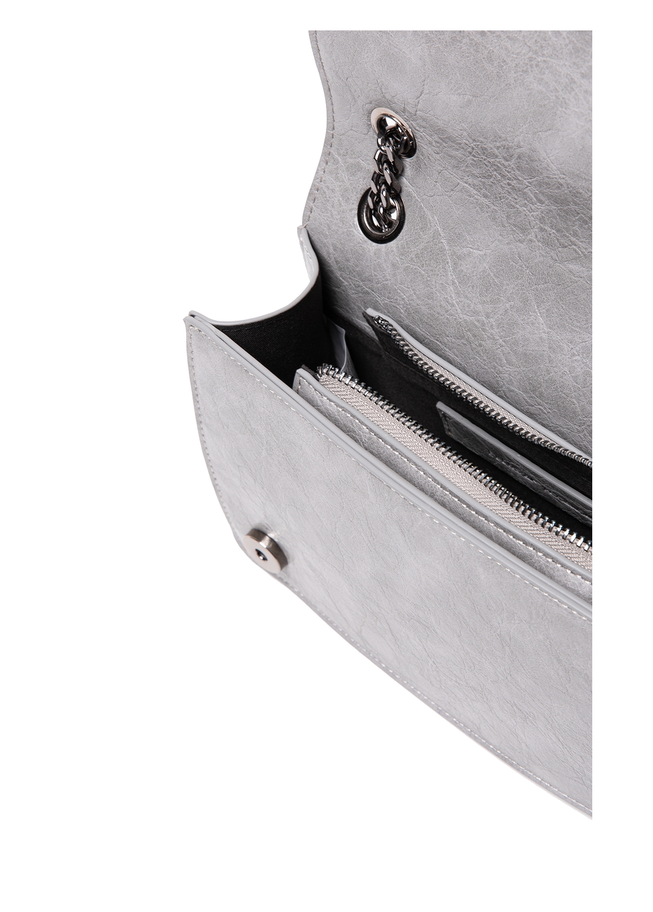 Bolsa Crossbody Steph Ellus Cinza Claro