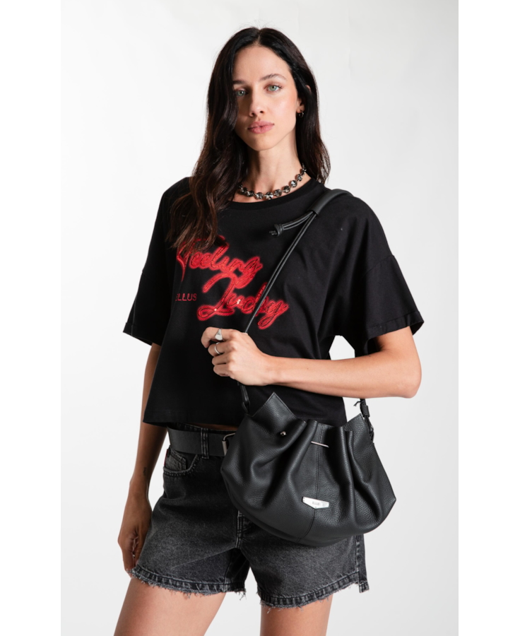 Bolsa de Ombro Ava Ellus  Preto