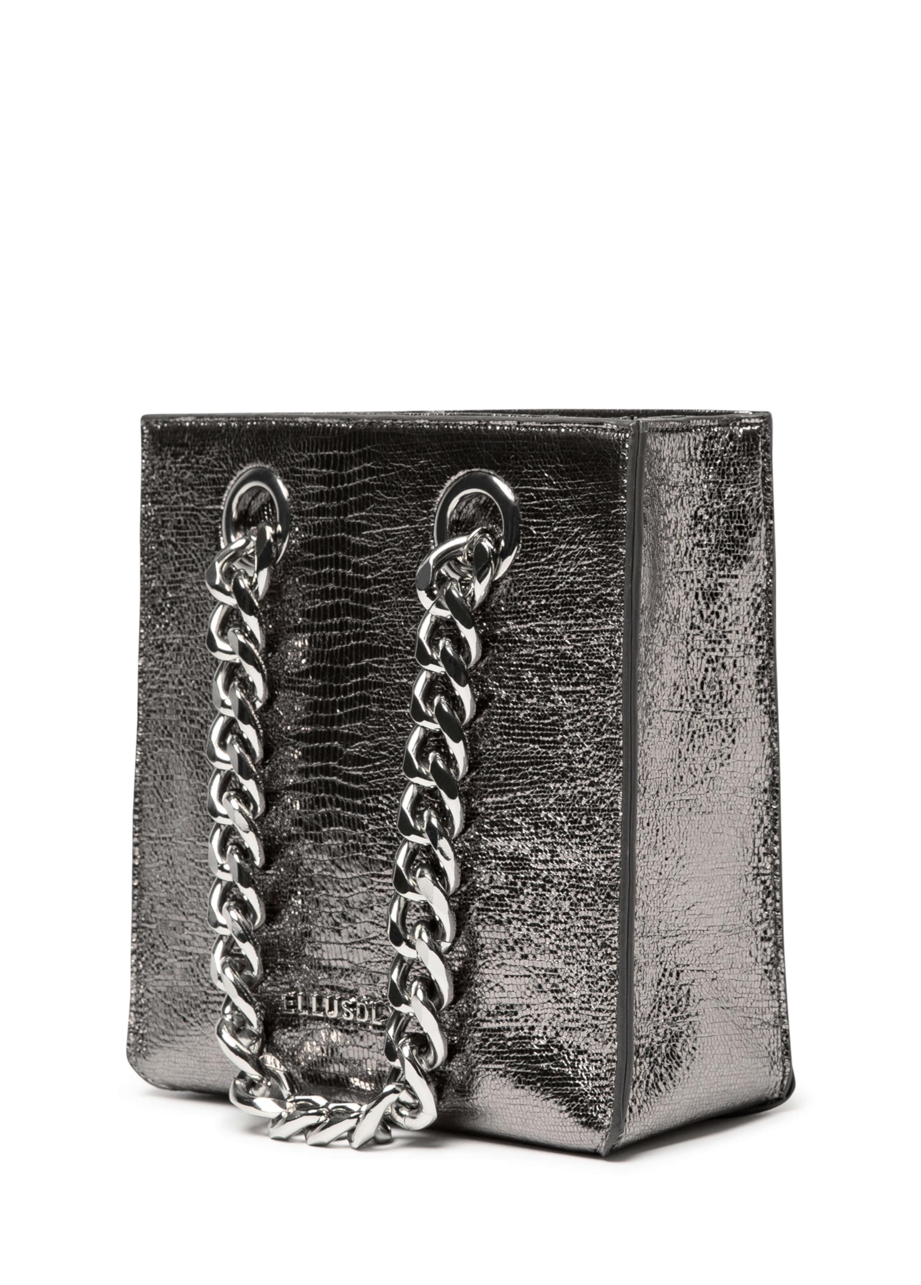 Bolsa Ellus Crossbody Bag Classic Chain Prata