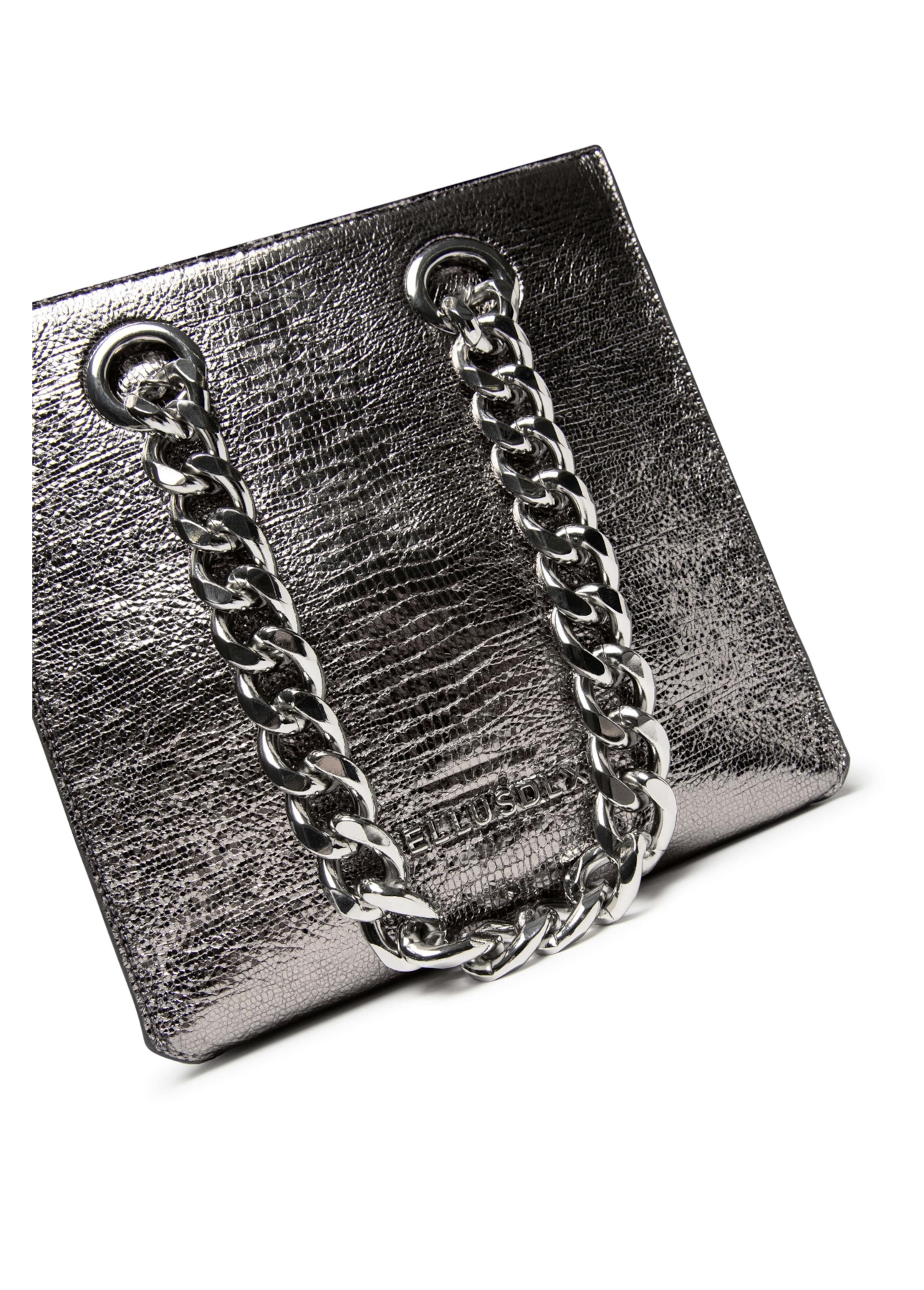 Bolsa Ellus Crossbody Bag Classic Chain Prata