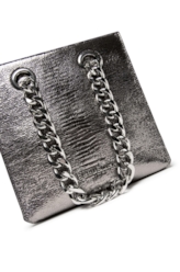 Bolsa Ellus Crossbody Bag Classic Chain Prata