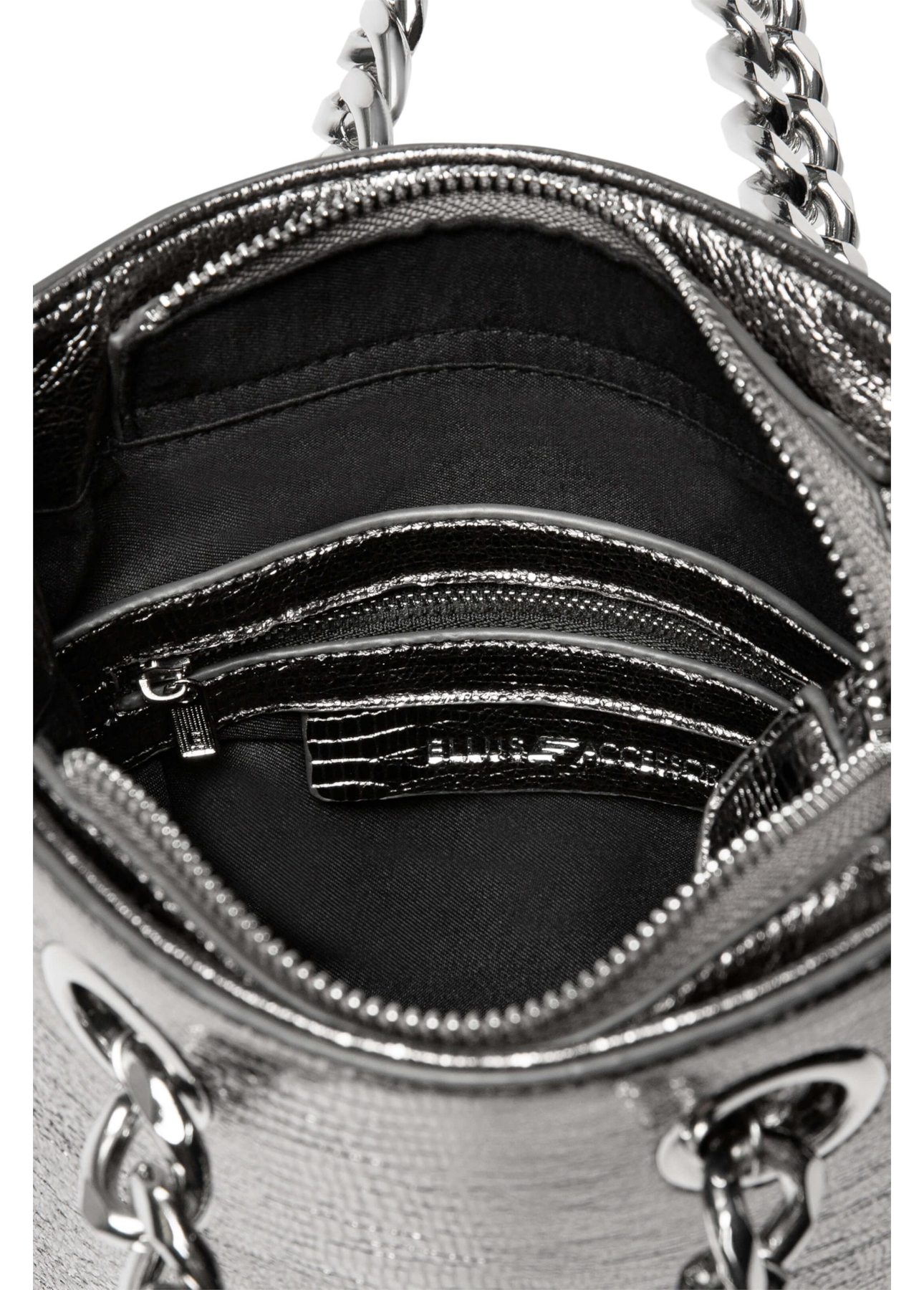 Bolsa Ellus Crossbody Bag Classic Chain Prata