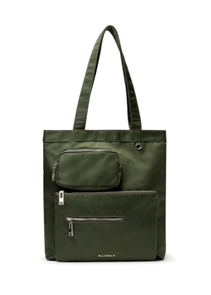 Bolsa Ellus Tote Bag Nylon Verde Militar