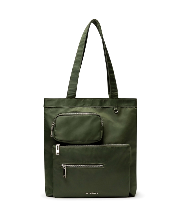 Bolsa Ellus Tote Bag Nylon Verde Militar