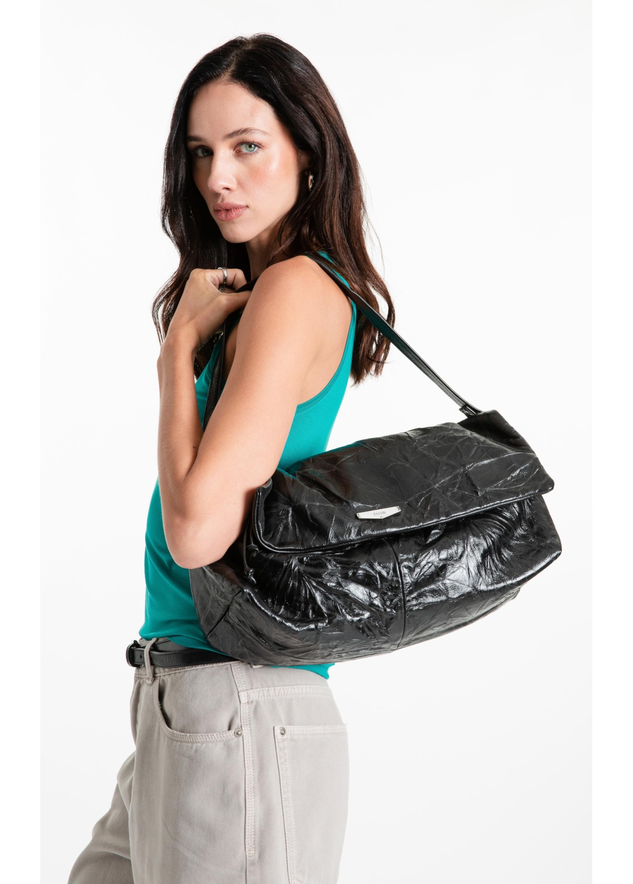 Bolsa Grande Evelyn Ellus Preto