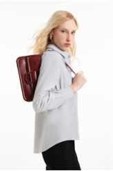 Bolsa Handbag Megan Bordeaux