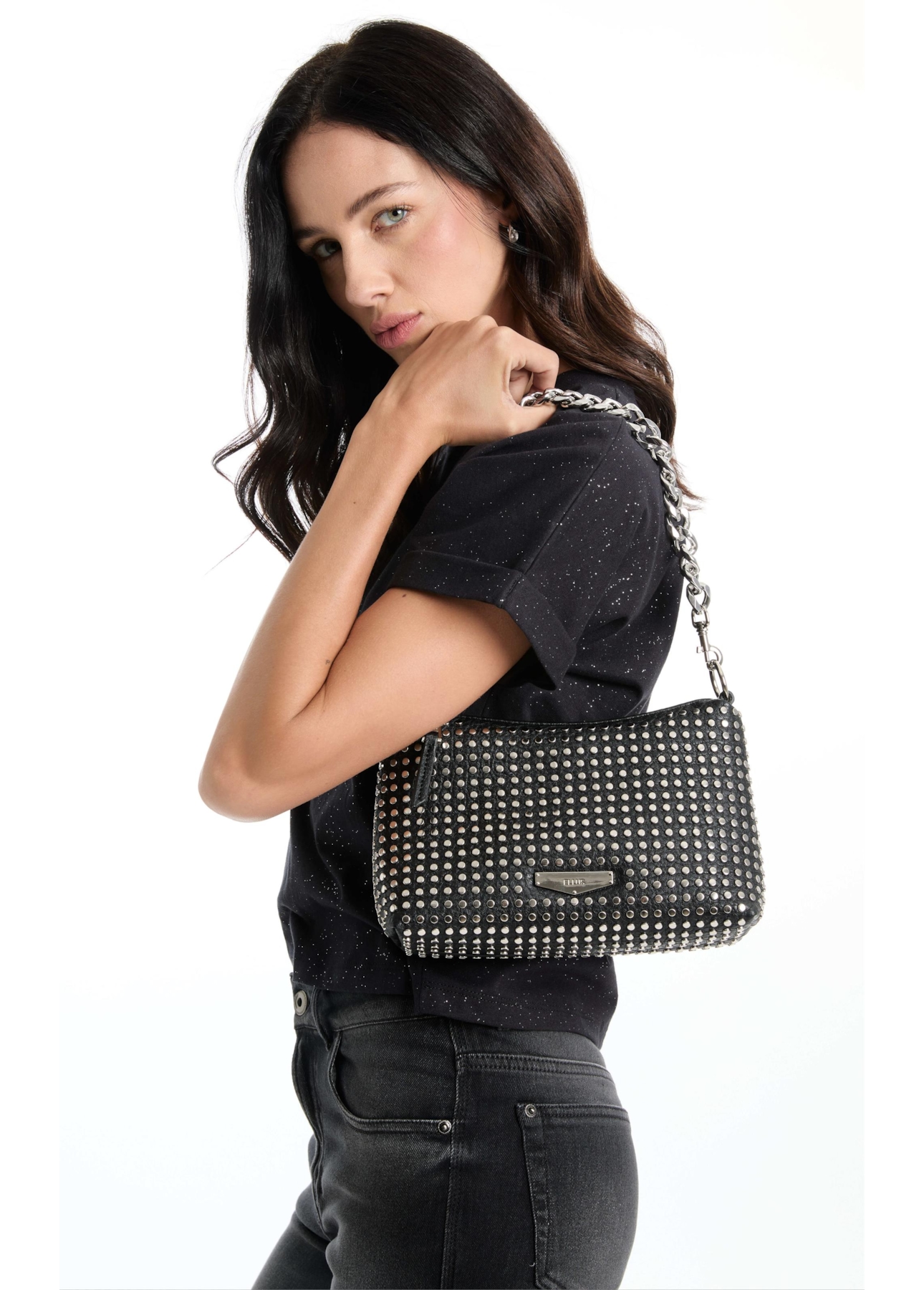 Bolsa Hobo Bag Hailey Ellus Preto