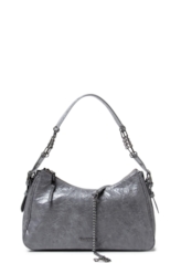 Bolsa Hobo Bag Magnolia Ellus Cinza Claro