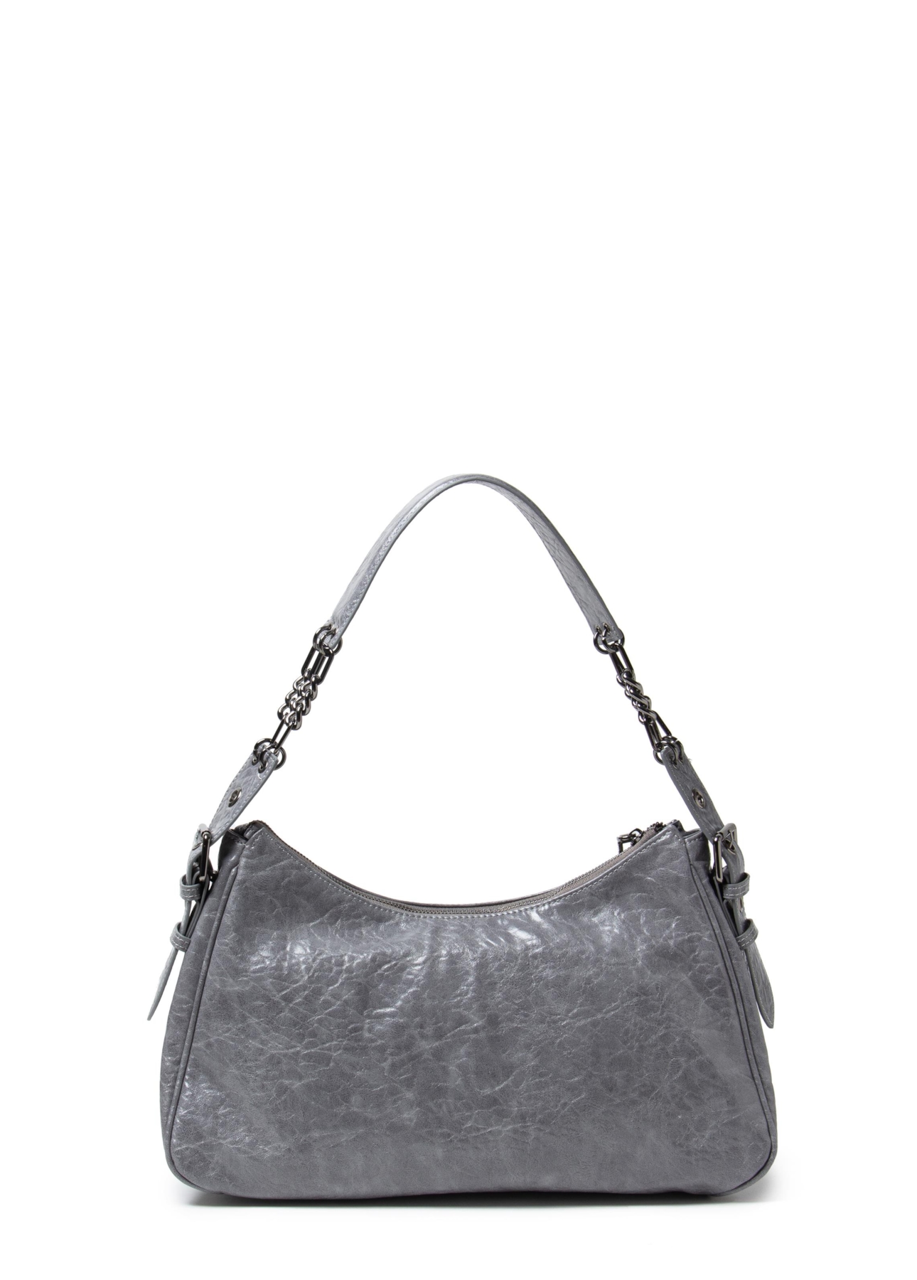 Bolsa Hobo Bag Magnolia Ellus Cinza Claro