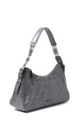 Bolsa Hobo Bag Magnolia Ellus Cinza Claro
