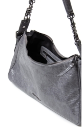 Bolsa Hobo Bag Magnolia Ellus Cinza Claro