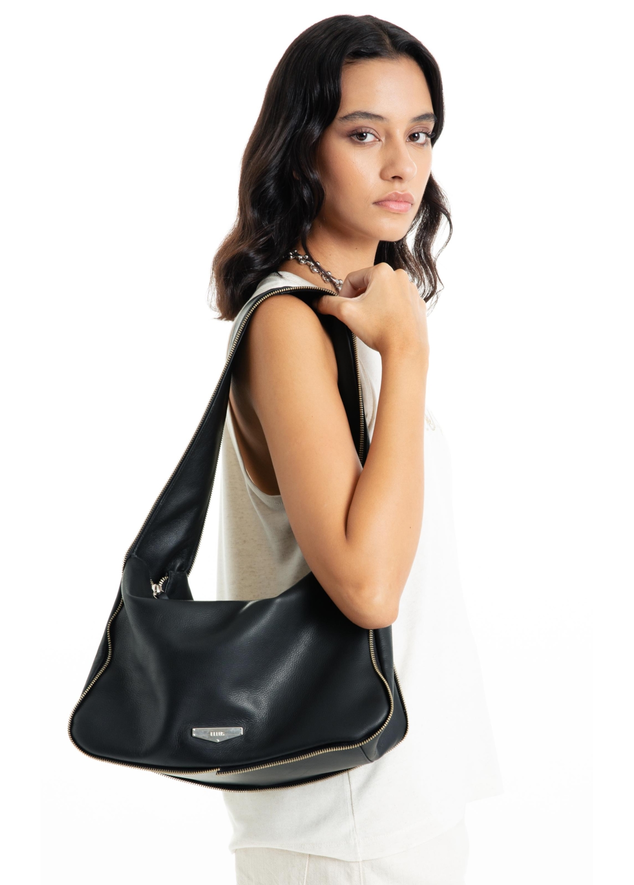 Bolsa Maxi Bolsa Hobo Wanda Ellus Preto
