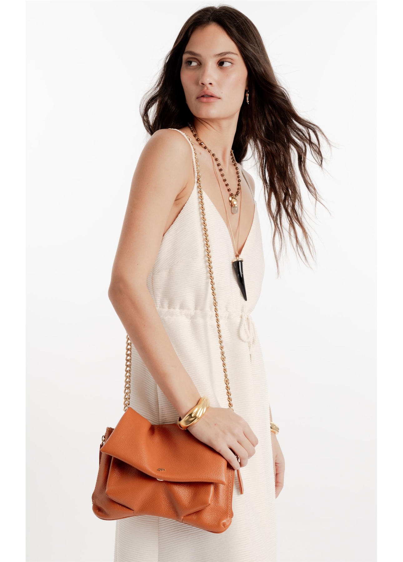 Bolsa May Crossbody Laranja
