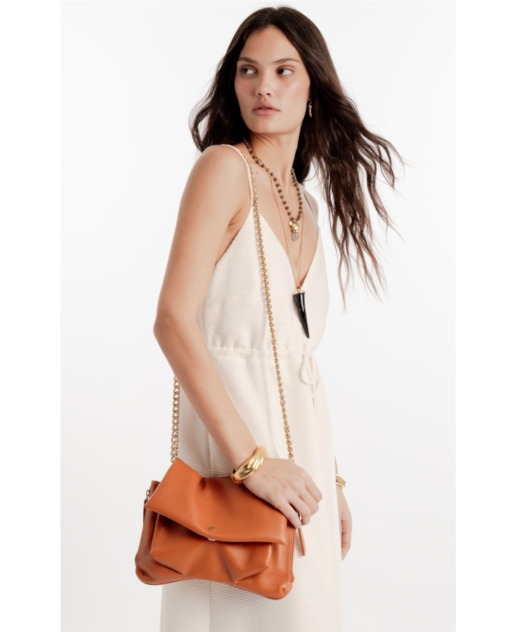 Bolsa May Crossbody Laranja