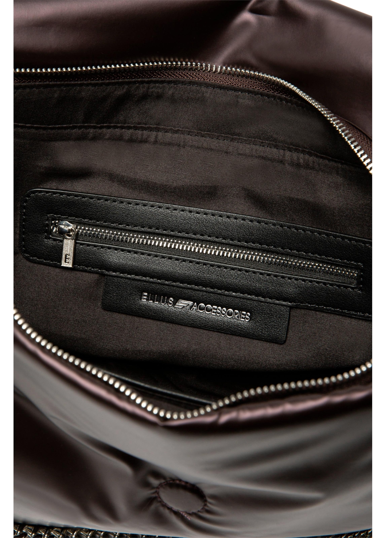 Bolsa New Nylon Puffer Bag Ellus Dark Wine