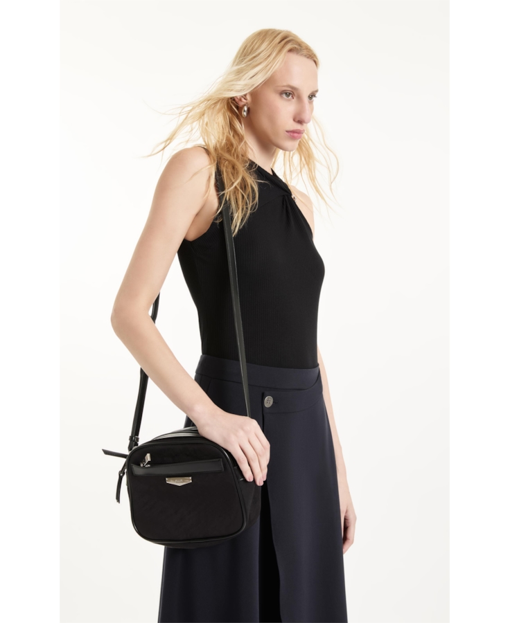 Bolsa Nylon Crossbody Valerie Preto