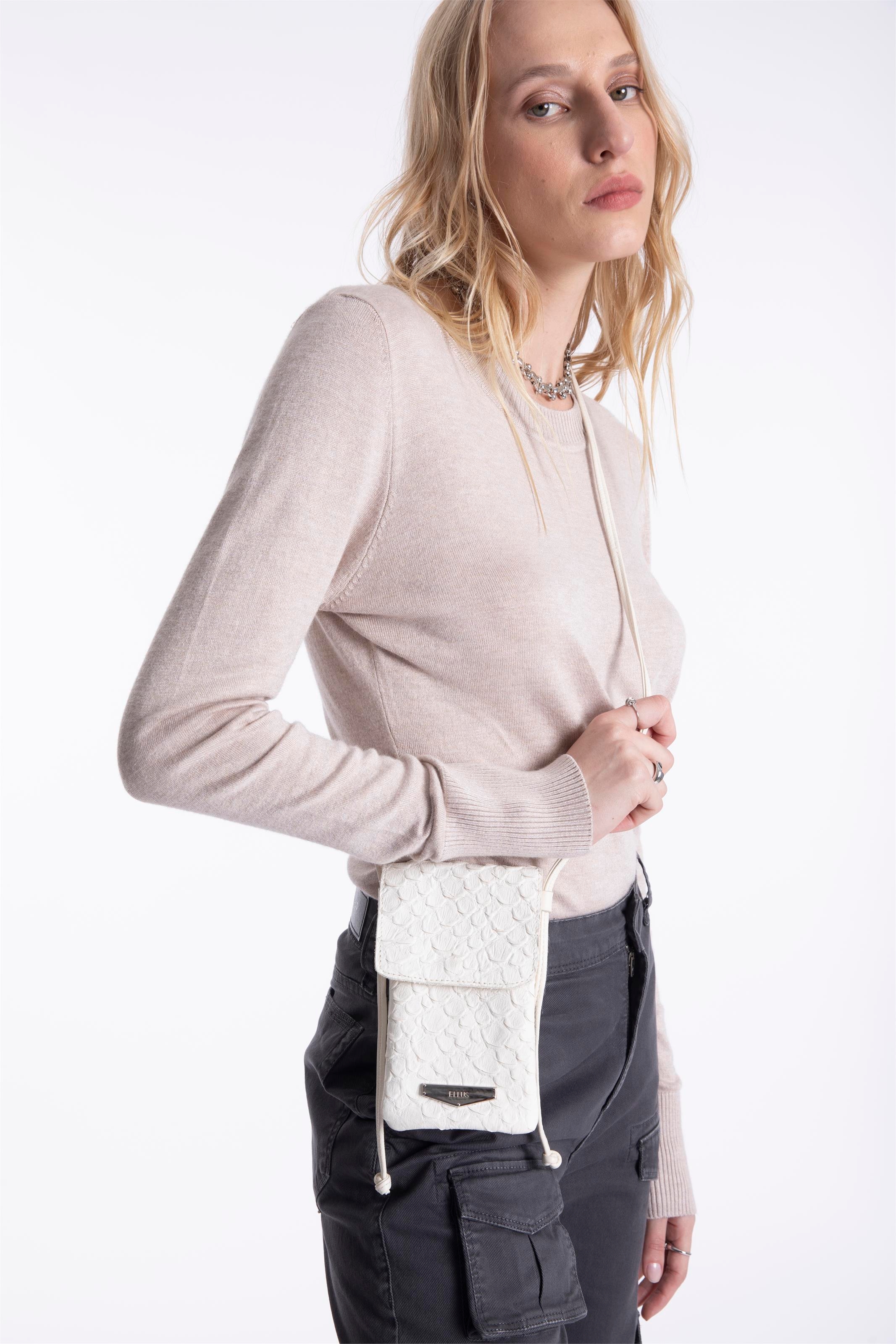 Bolsa Pouch Bag Caicos Ellus Branco