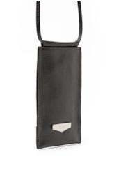 Bolsa Pouch Basic Leather Ellus Preto