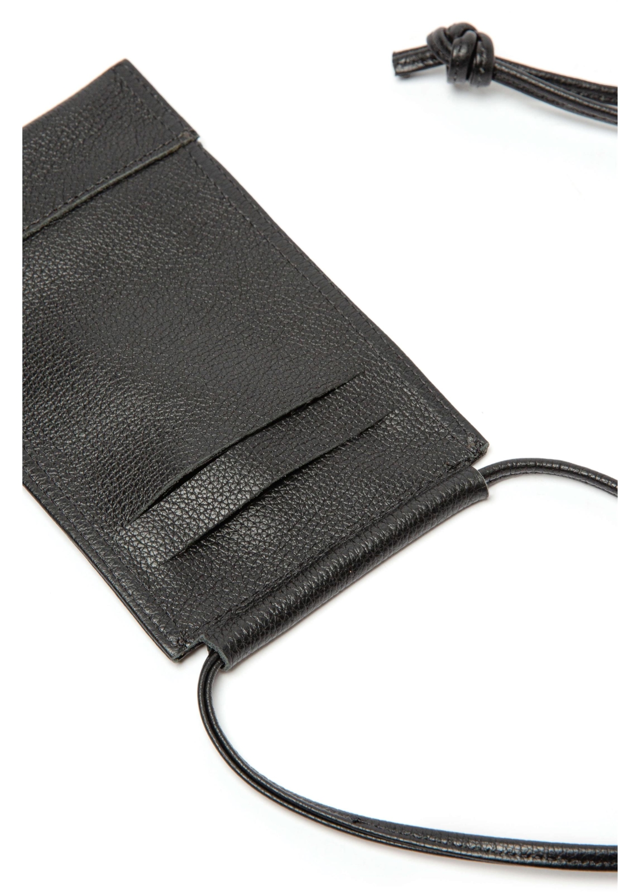 Bolsa Pouch Basic Leather Ellus Preto