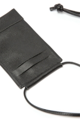 Bolsa Pouch Basic Leather Ellus Preto