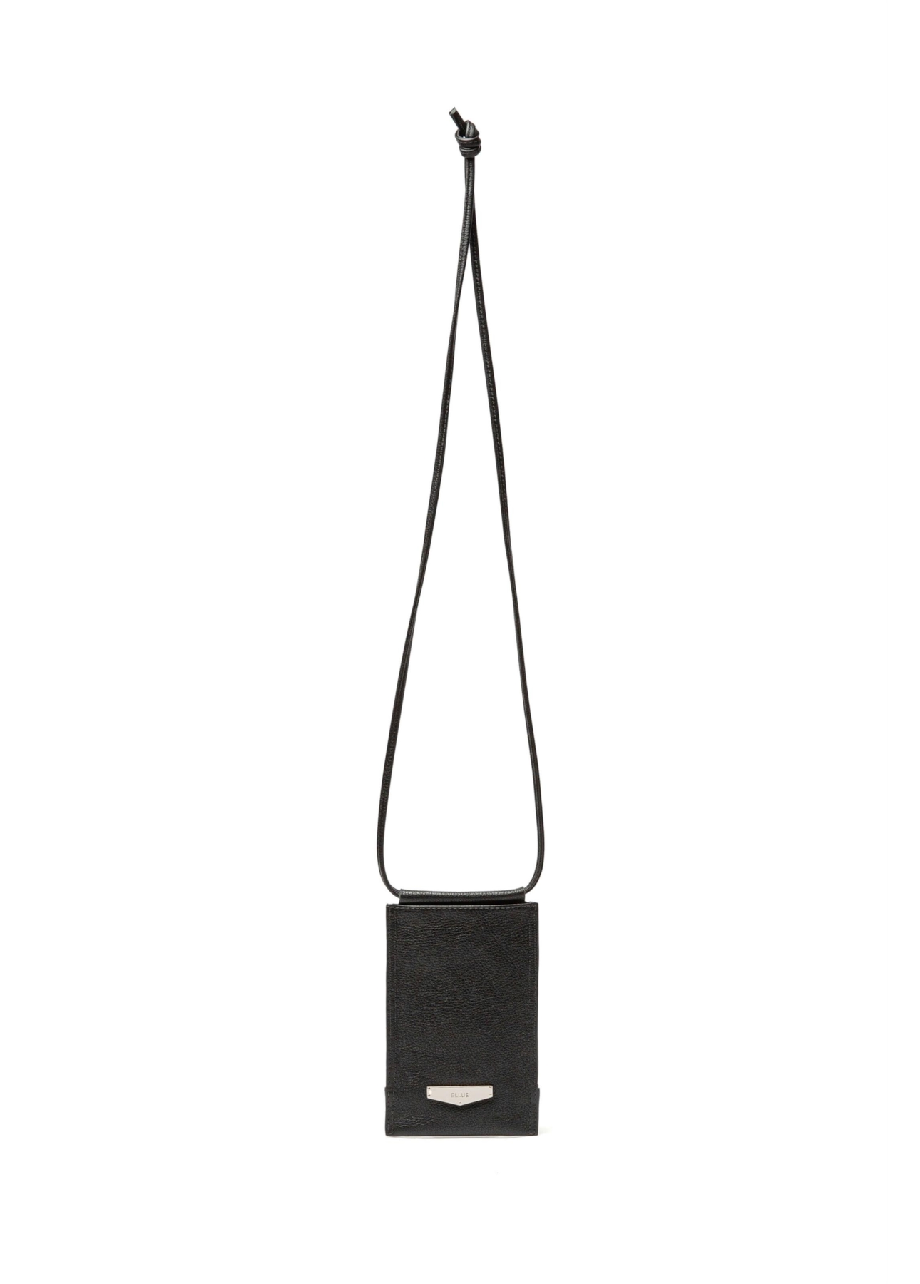 Bolsa Pouch Basic Leather Ellus Preto