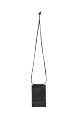 Bolsa Pouch Basic Leather Ellus Preto