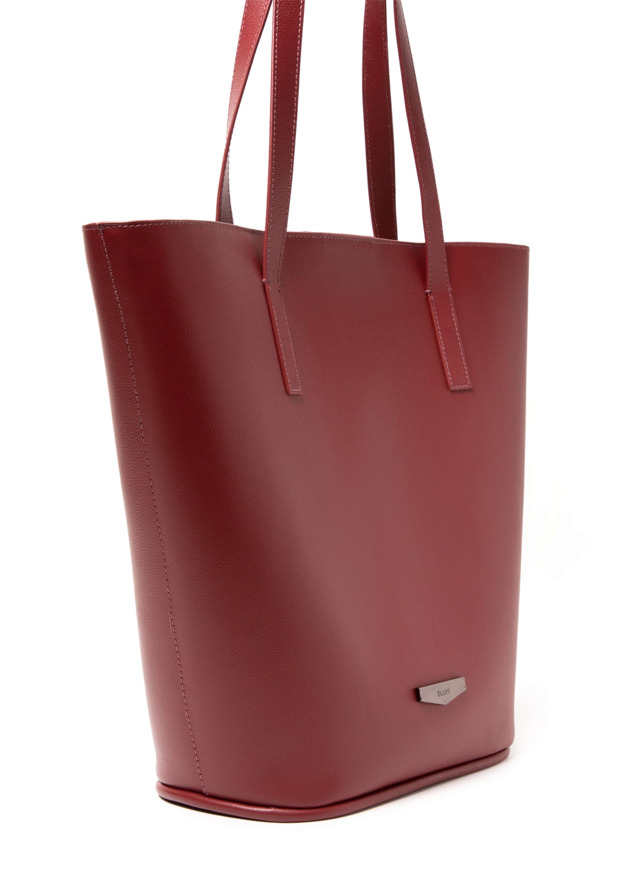 Bolsa Shopping Bag Ellus Leather Bordeaux