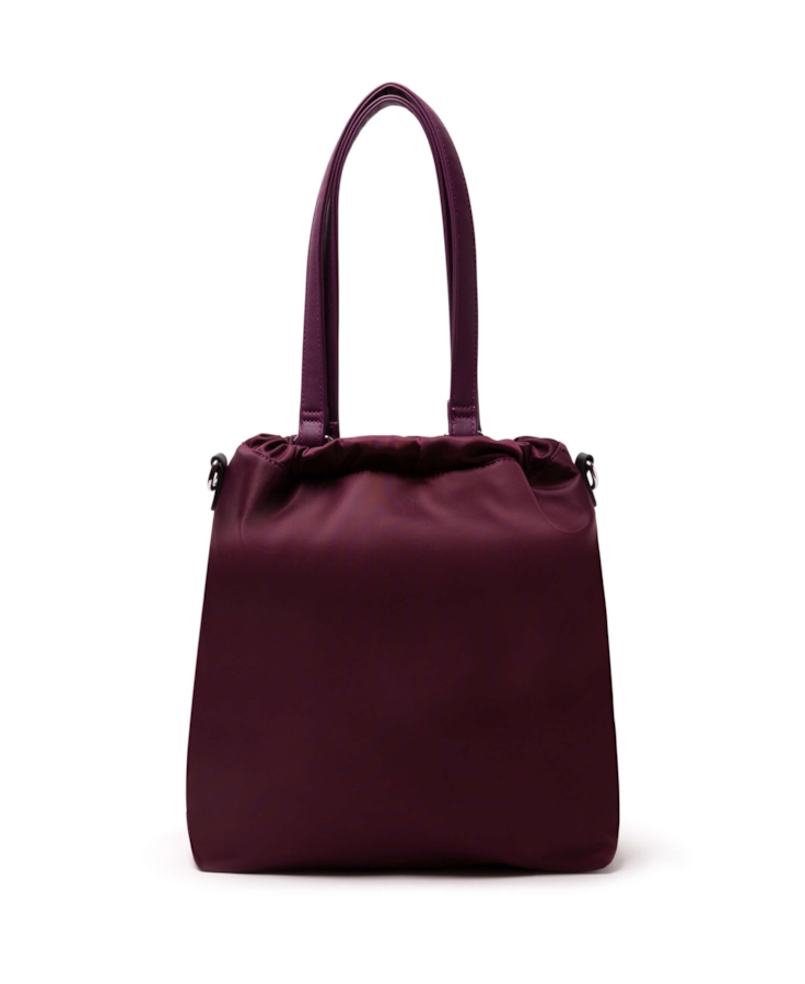 Bolsa Shopping Bag Nylon Crimp Ellus Dark Wine