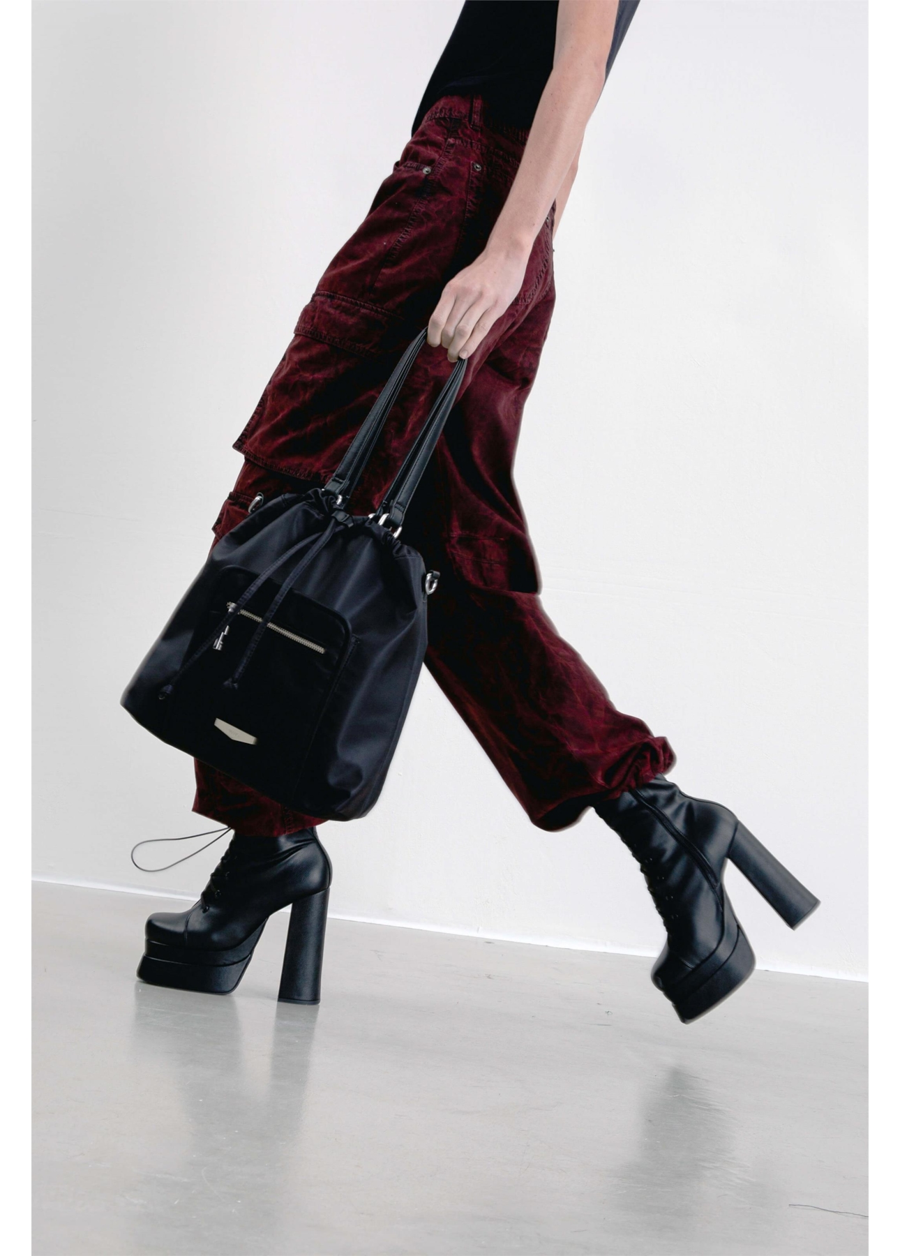 Bolsa Shopping Bag Nylon Crimp Ellus Preto