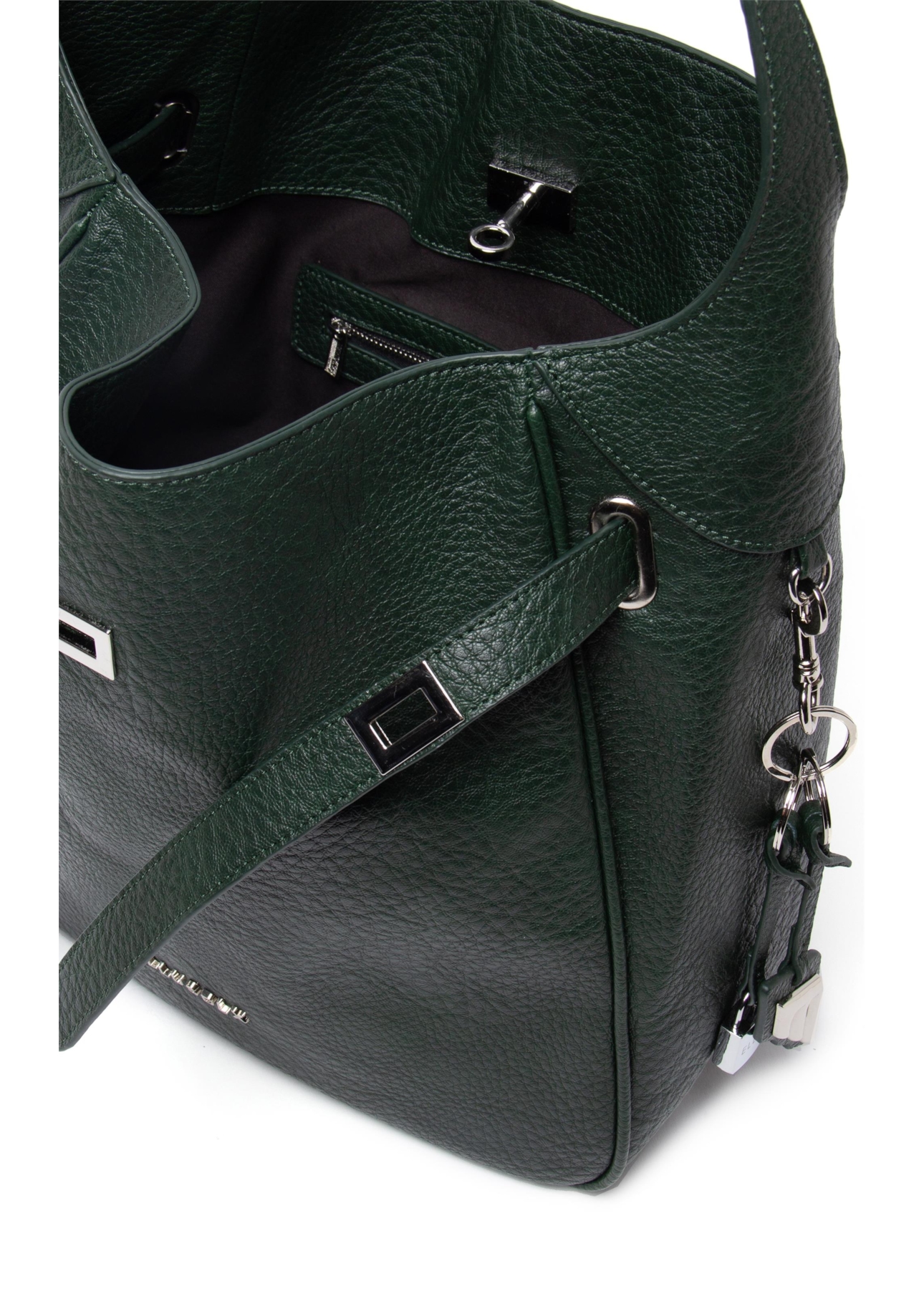 Bolsa Shoulder Bag Lock Samantha Dark Green