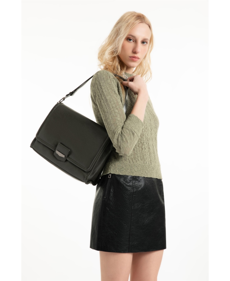 Bolsa Shoulder Bag Megan Ellus Chumbo