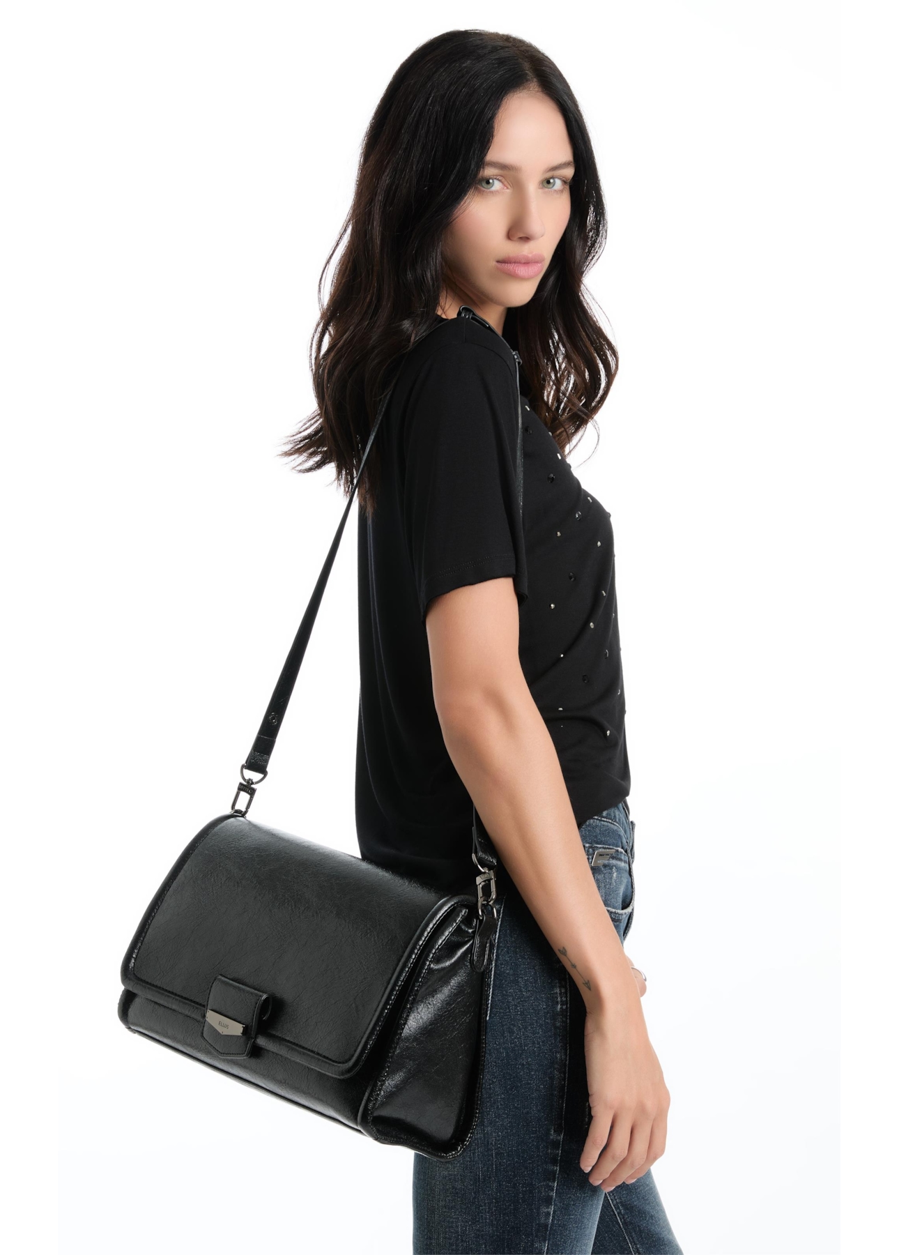 Bolsa Shoulder Bag Megan Ellus Preto